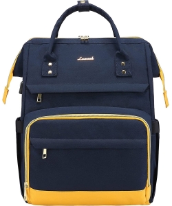 Laptop Backpack for Women W/ Usb Port VYWB1717 NAVY/MUSTARD /